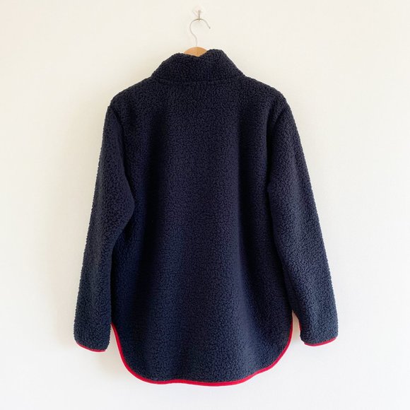 Tommy Hilfiger Sherpa Quarter-Zip Pullover Mock neck Sweater with Thumb holes, L - Picture 6 of 9